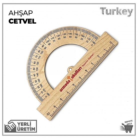 Ahşap Gönye Cetvel 10 cm